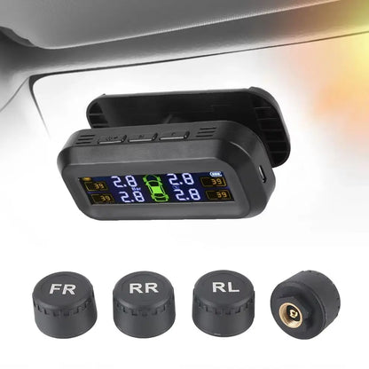 Revolutionary Solar-Powered Tire Pressure Monitoring System with Temperature Alerts - Keep Your Tires Safe and Efficient!