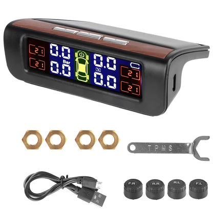 Revolutionary Solar-Powered Tire Pressure Monitoring System with Temperature Alerts - Keep Your Tires Safe and Efficient!