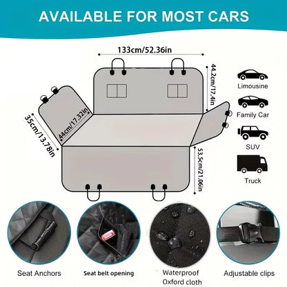 Transform Your Car with Our Premium Waterproof Dog Hammock Seat Cover - Perfect for Medium Breeds!