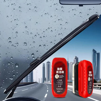 Revolutionary Car Glass Oil Film Remover - Ultimate Windshield Cleaning Sponge for Crystal Clear Visibility