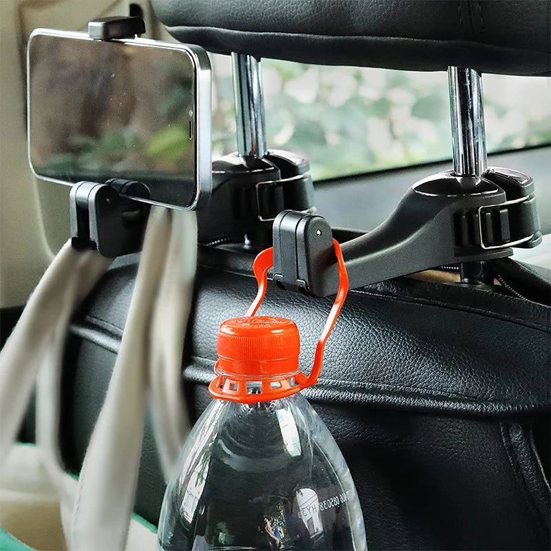 Revolutionary 2-in-1 Car Headrest Hook & Phone Holder - Ultimate Convenience for Your Vehicle!