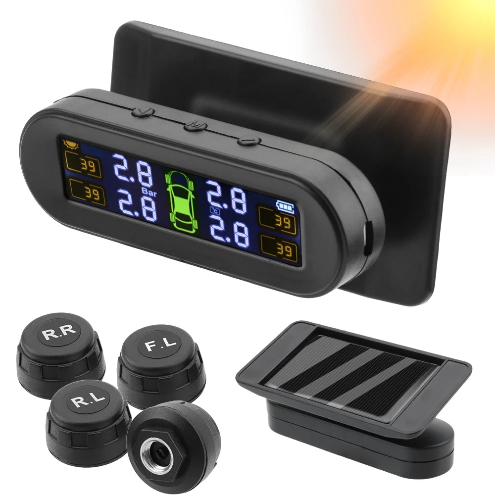 Revolutionary Solar-Powered Tire Pressure Monitoring System with Temperature Alerts - Keep Your Tires Safe and Efficient!