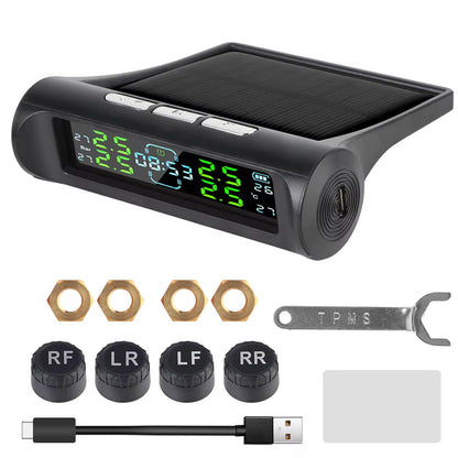 Revolutionary Solar-Powered Tire Pressure Monitoring System with Temperature Alerts - Keep Your Tires Safe and Efficient!