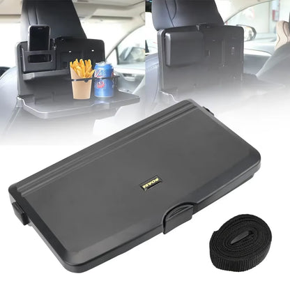 Versatile Car Back Seat Dining Tray - Foldable Table for Food, Drinks, and Devices
