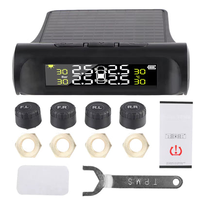Revolutionary Solar-Powered Tire Pressure Monitoring System with Temperature Alerts - Keep Your Tires Safe and Efficient!