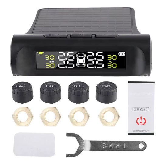 Revolutionary Solar-Powered Tire Pressure Monitoring System with Temperature Alerts - Keep Your Tires Safe and Efficient!